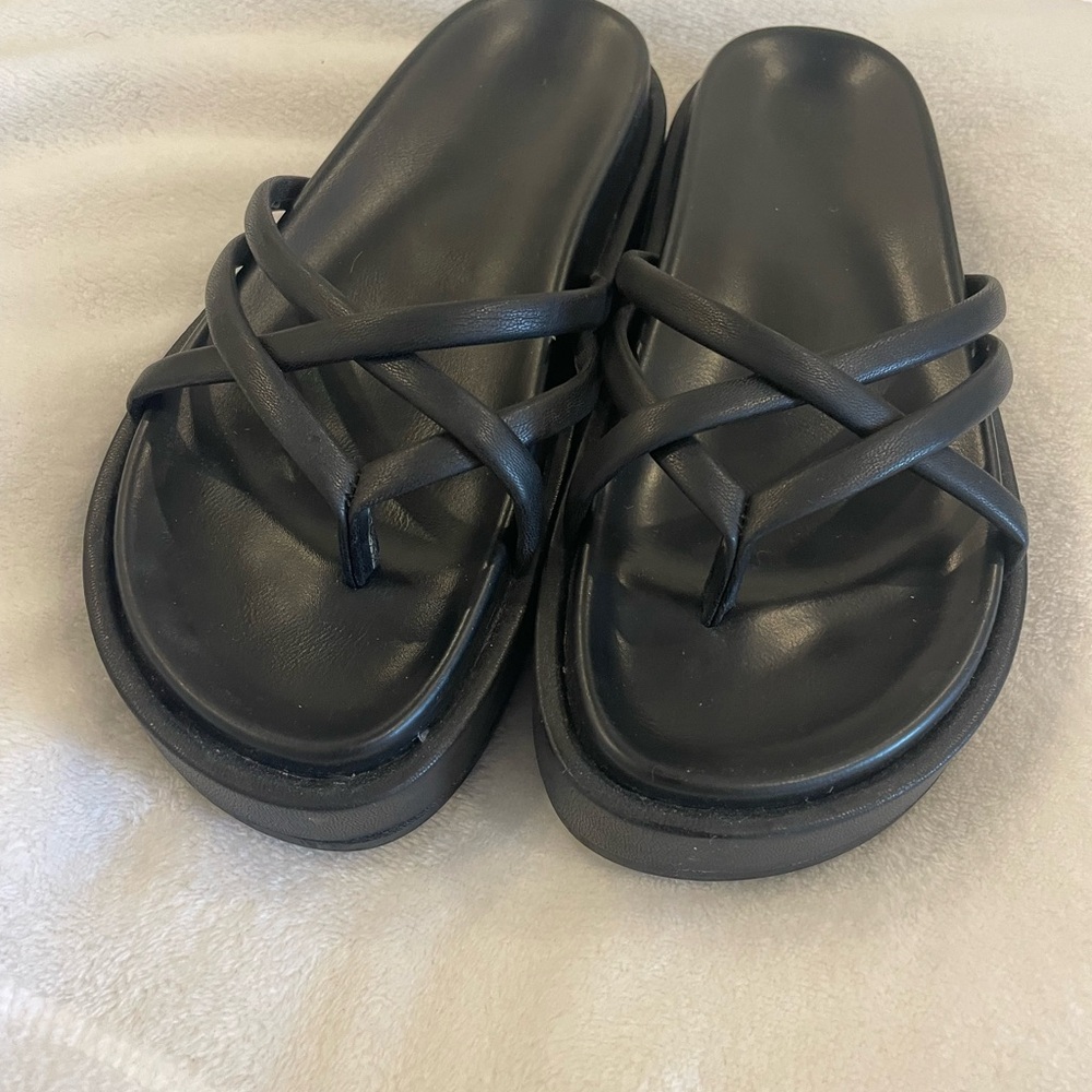 Madden girl black strappy platform sandal